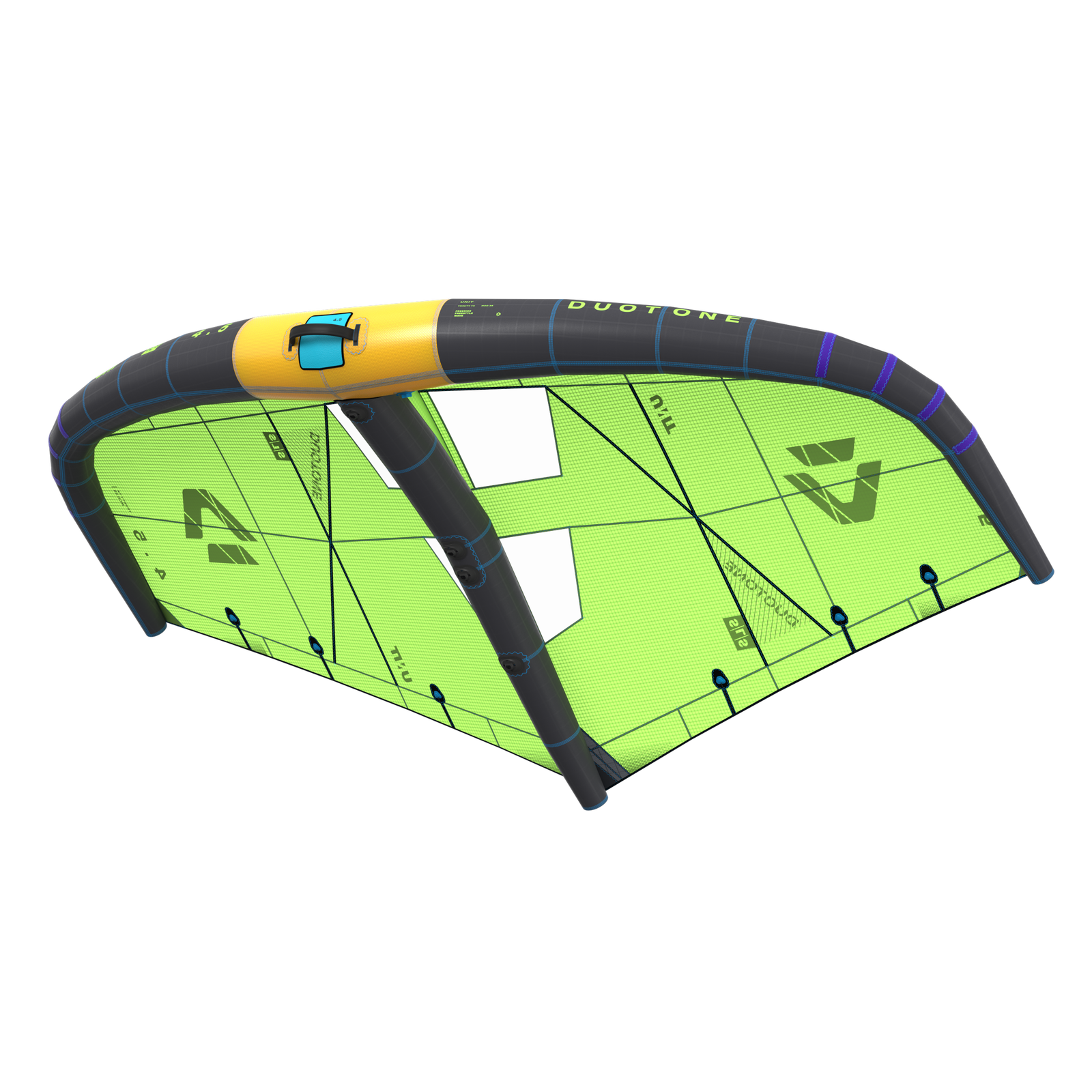 Duotone Unit SLS 2027 wing in C04 light lime, shown without handles