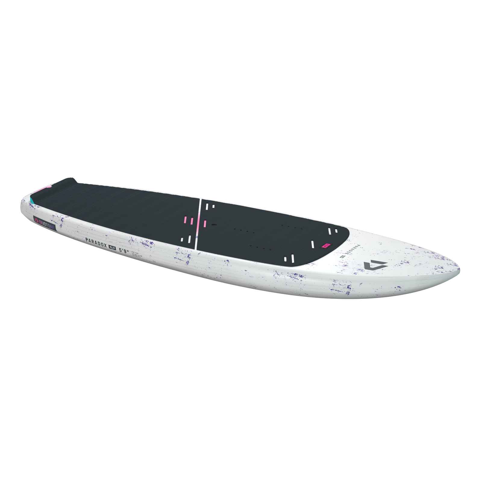 Duotone Paradox SLS 2026 foil board, deck view showing recessed deck